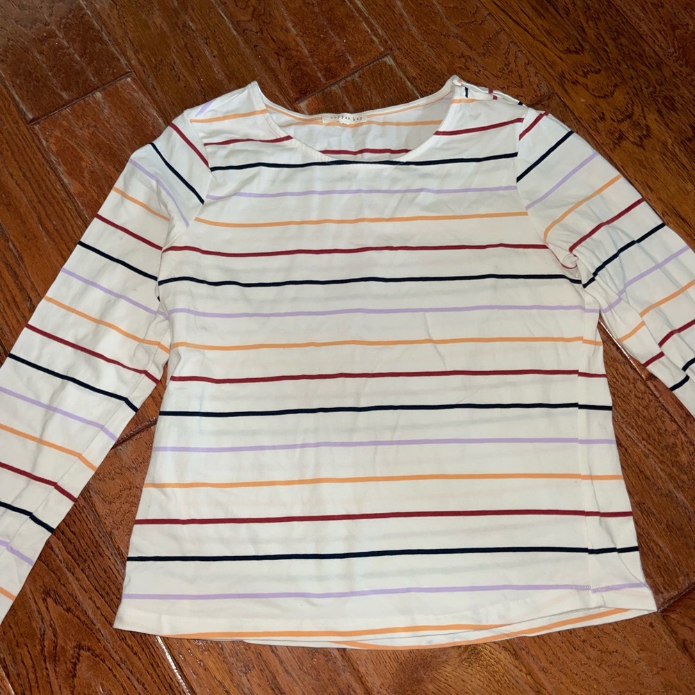 Copper key striped long sleeve shirt